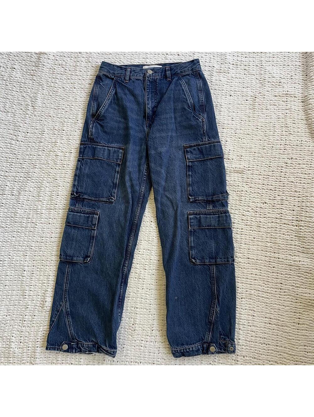 Aritzia Denim Forum Women's The 90's Mille High-Rise Cargo - Size 26